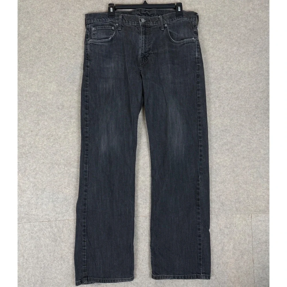 Levis 569 Loose Straight Jeans 34x32 Faded Black Denim 00569-0159